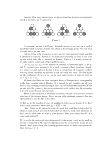 Exercise: How many distinct ways are there of marking 3 circles on a