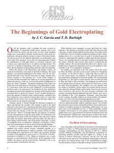 The Beginnings of Gold Electroplating