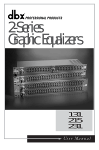 2-Series Graphic Equalizers - HARMAN Professional Solutions