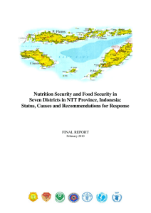 Nutrition Security and Food Security in Seven Districts in NTT