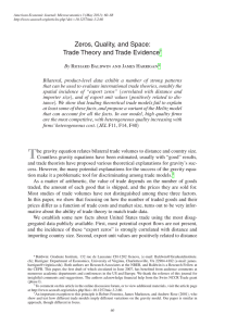 Zeros, Quality, and Space: Trade Theory and Trade Evidence