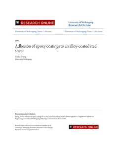 Adhesion of epoxy coatings to an alloy-coated