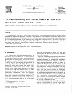 Air pollution removal by urban trees and shrubs