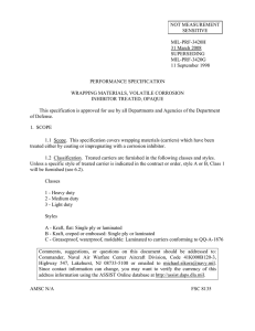 Mil PRF-3420 H Specification - KPR ADCOR INC VCI Corrosion