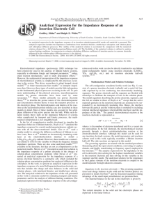 Analytical Expression for the Impedance Response of an Insertion