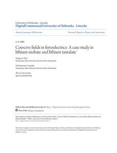 Coercive fields in ferroelectrics - DigitalCommons@University of