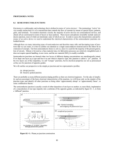 Professor`s notes on pn junctions