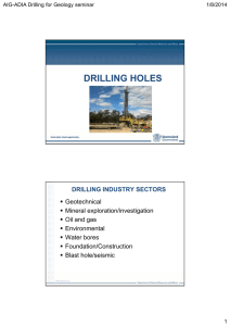 DRILLING HOLES