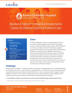 Boston Children`s Hospital Implements Coveo to Deliver Optimal