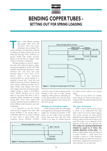 Bending Copper Tubes - Setting out for Spring Loading