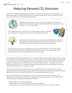 Reducing Personal CO Emissions