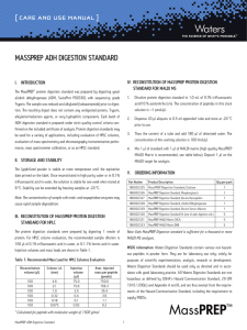 MassPREP aDH DigEstion stanDaRD