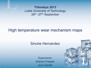 High temperature wear mechanism maps
