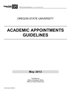 Academic Appointment Guidelines