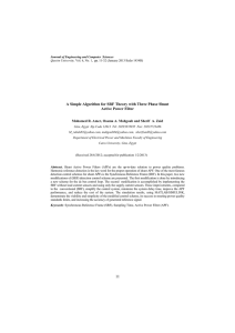 11 A Simple Algorithm for SRF Theory with Three Phase Shunt