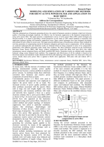 modeling and simulation of various srf methods for shunt active