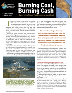 Burning Coal, Burning Cash - Union of Concerned Scientists