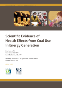 Scientific Evidence of Health Effects from Coal Use in Energy