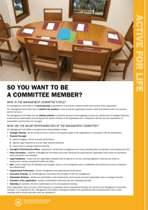 So you want to be a Committee member?