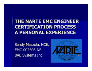 the narte emc engineer certification process