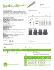 GE Lumination BL Series — SpecSheet | IND029
