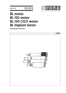 BL motor BL ISO motor BL ISO C/E/S motor BL Implant motor