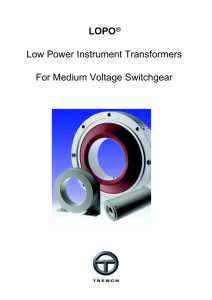 LOPO® Low Power Instrument Transformers For Medium