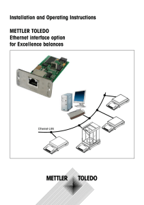 Operating instructions Excellence Ethernet interface