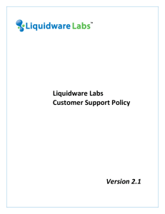 Liquidware Labs Customer Support Policy