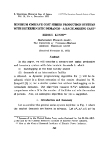 Minimum Concave Cost Series Production Systems with