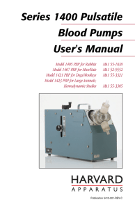 Series 1400 Pulsatile Blood Pumps User`s Manual