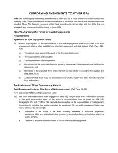 CONFORMING AMENDMENTS TO OTHER ISAs