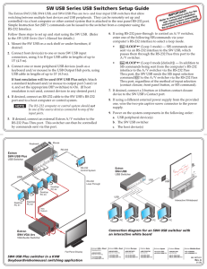 SW USB Series USB Switchers Setup Guide