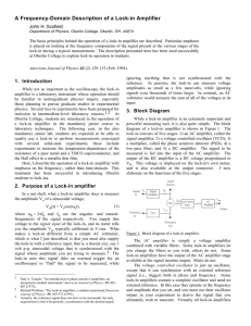 "A frequency-domain description of a lock