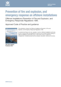 Prevention of Fire and Explosion, and Emergency Response