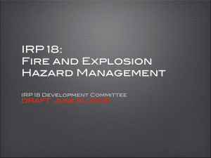 IRP 18: Fire and Explosion Hazard Management