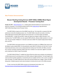 Mouser Stocking Analog Devices ADSP