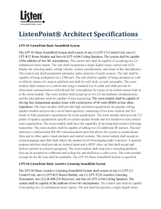 ListenPoint® Architect Specifications