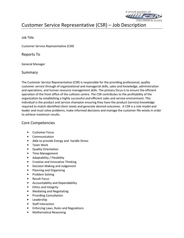 Subcontract technical representative job description