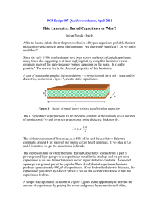 Thin Laminates: Buried Capacitance or What?