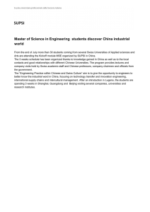 Master of Science in Engineering students discover China