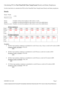Calculating FTE for Part-Time/Full
