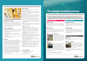 The sewage treatment process