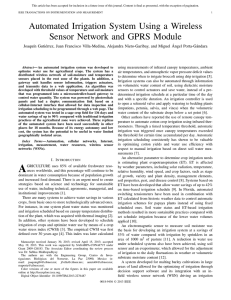 Automated Irrigation System Using a Wireless Sensor Network and