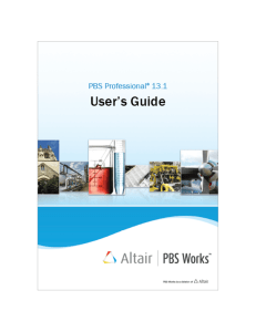 PBS Professional User`s Guide