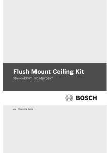 Flush Mount Ceiling Kit - Bosch Security Systems