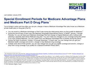 Part D Special Enrollment Period (SEP) Chart