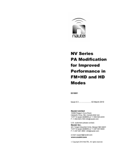 NV Series PA Modification for Improved Performance in FM