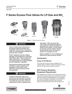 F Series Excess Flow Valves for LP-Gas and NH