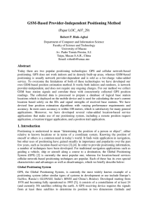 GSM-Based Provider-Independent Positioning Method